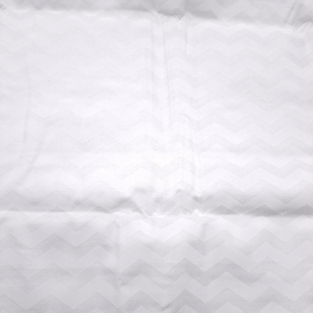 Joann Fabrics Home Decor Fabric 1.75 Yards White Chevron Tone on Tone Cotton